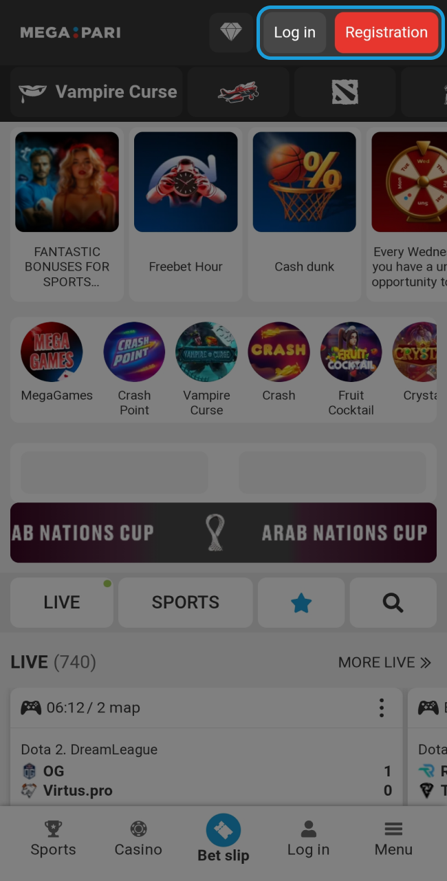 Open the Megapari application from your home screen to instantly access your personal dashboard and start your betting session.