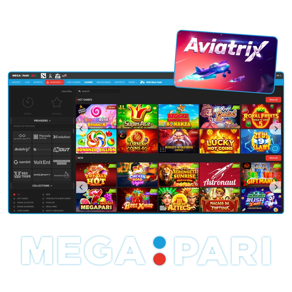 Unlock exclusive bonuses and play top casino games at Megapari.