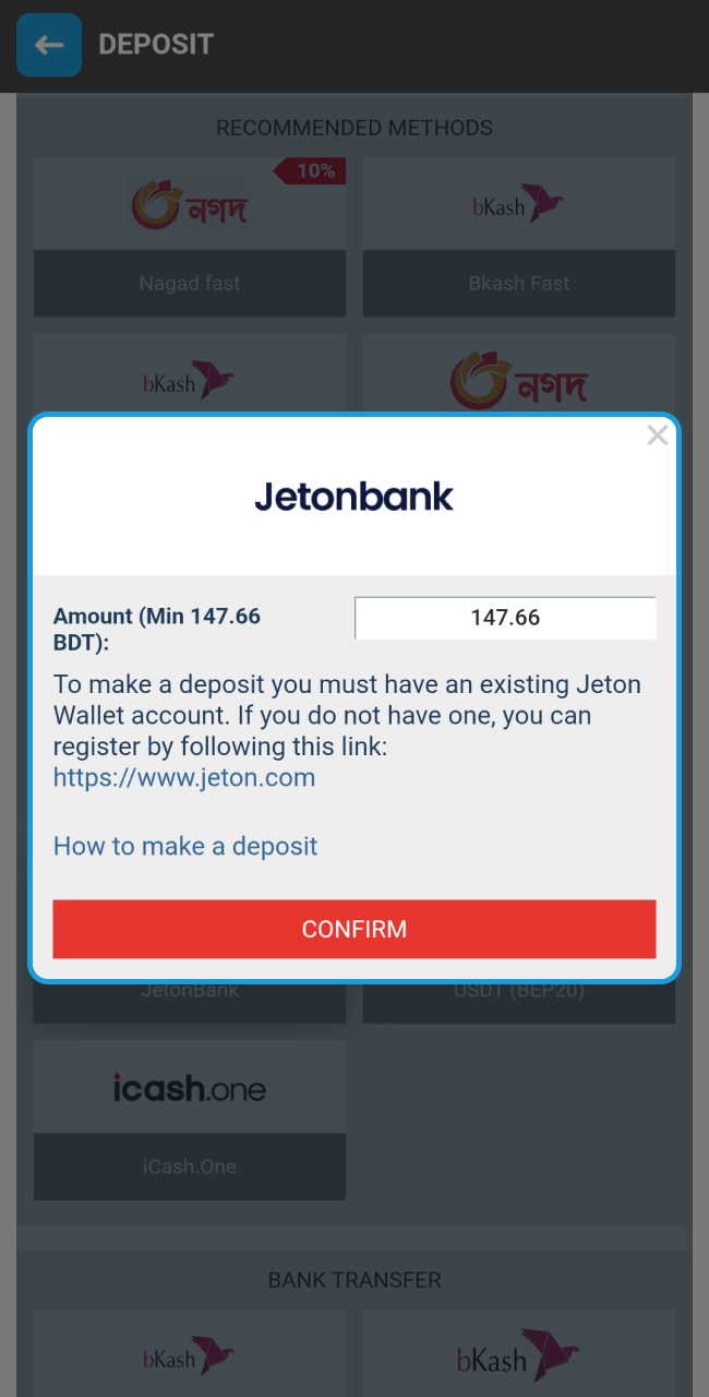 Finalize your required deposit to activate exclusive Megapari rewards.