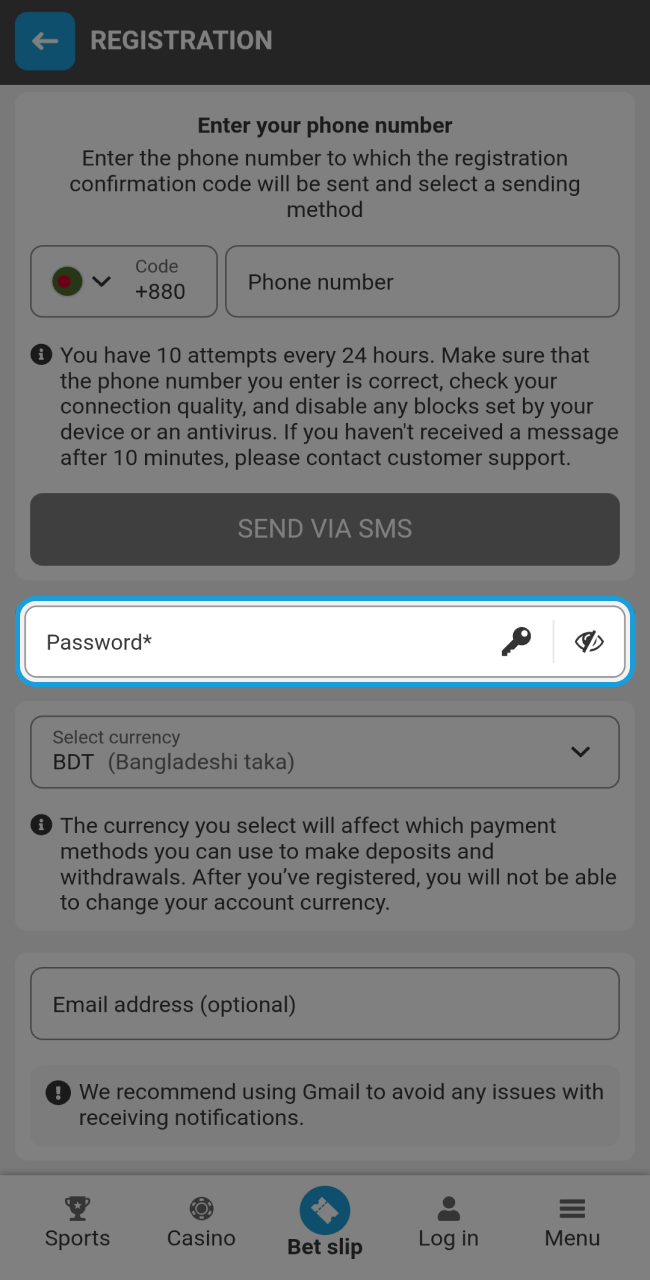 Protect your Megapari account by creating a complex password that uses a combination of characters for enhanced security.