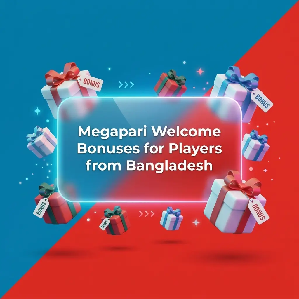 Megapari welcome bonus offer for Bangladesh players showing 100% match up to 35,000 BDT across first two deposits