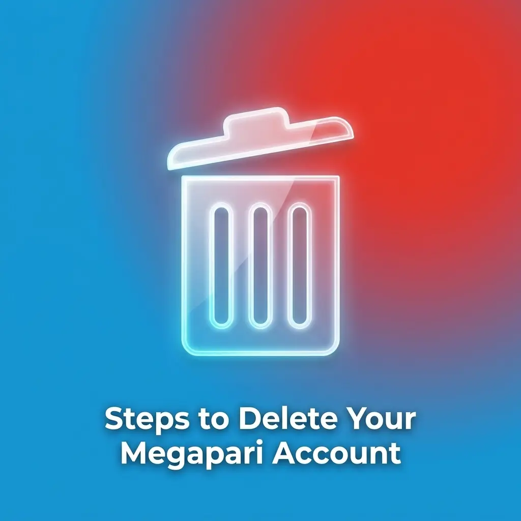 Megapari account deletion steps showing support contact and withdrawal process before closing your account