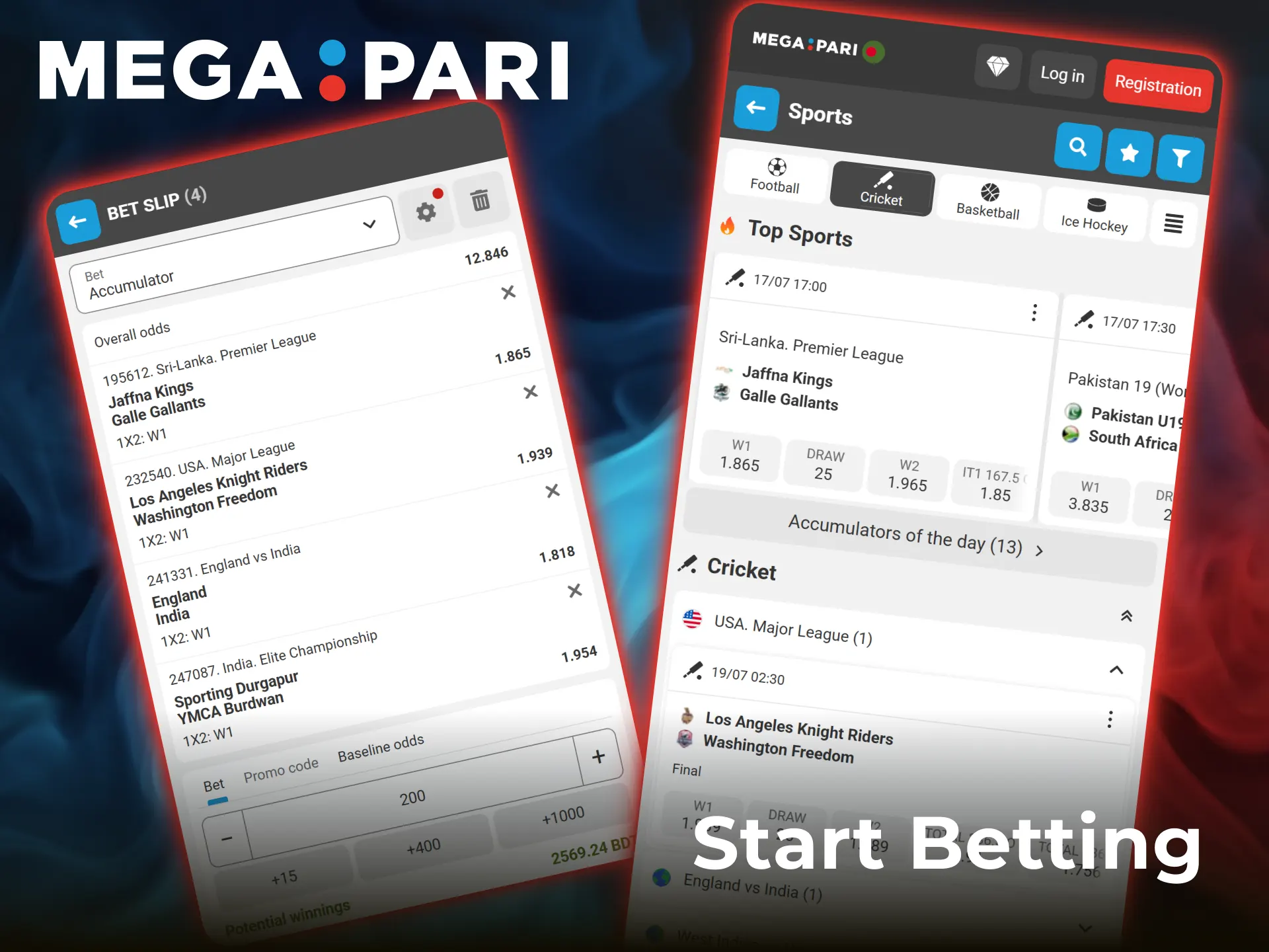Follow simple steps to start betting on the Megapari App.