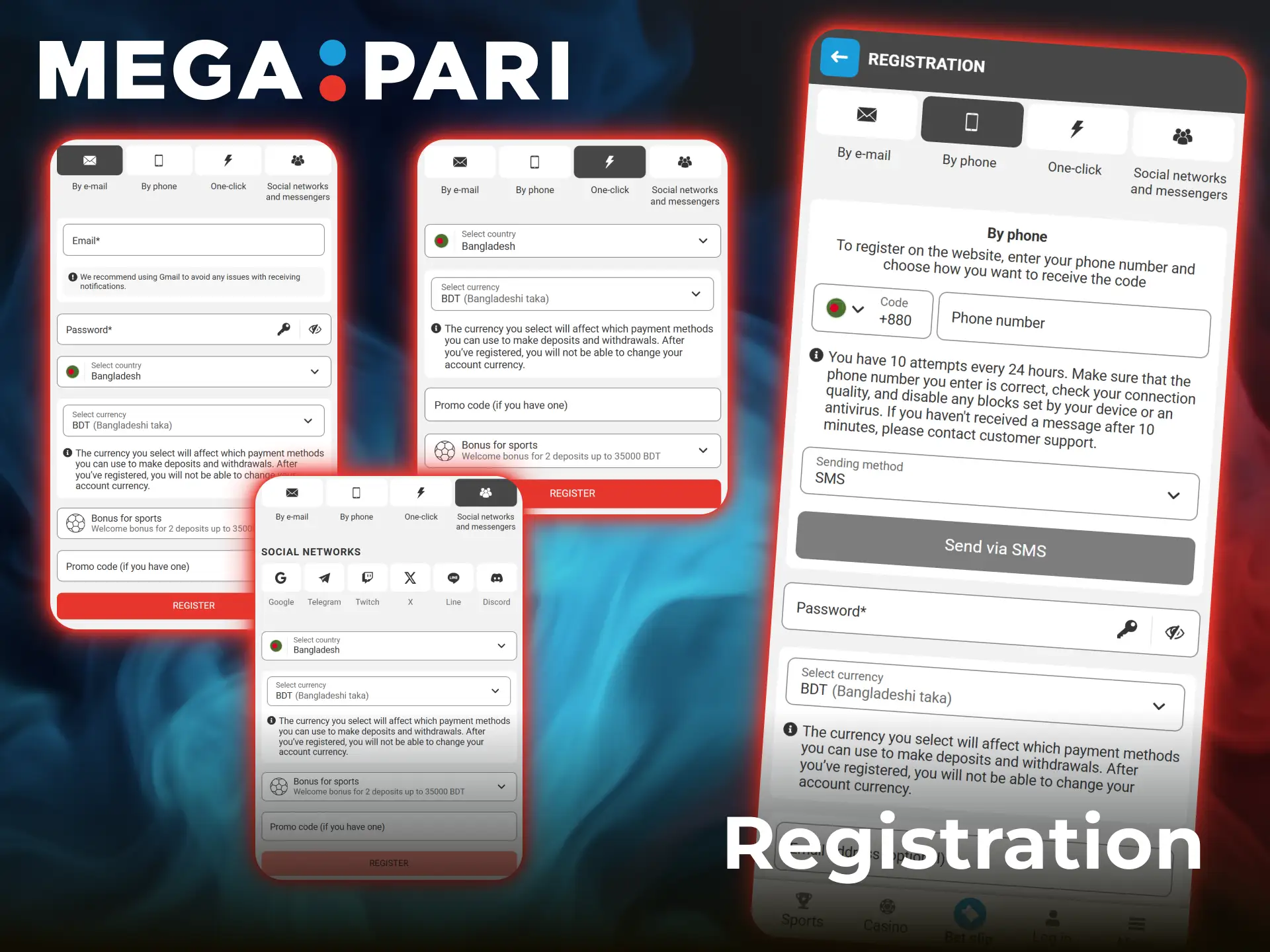 Register a new Megapari account via the mobile App easily.