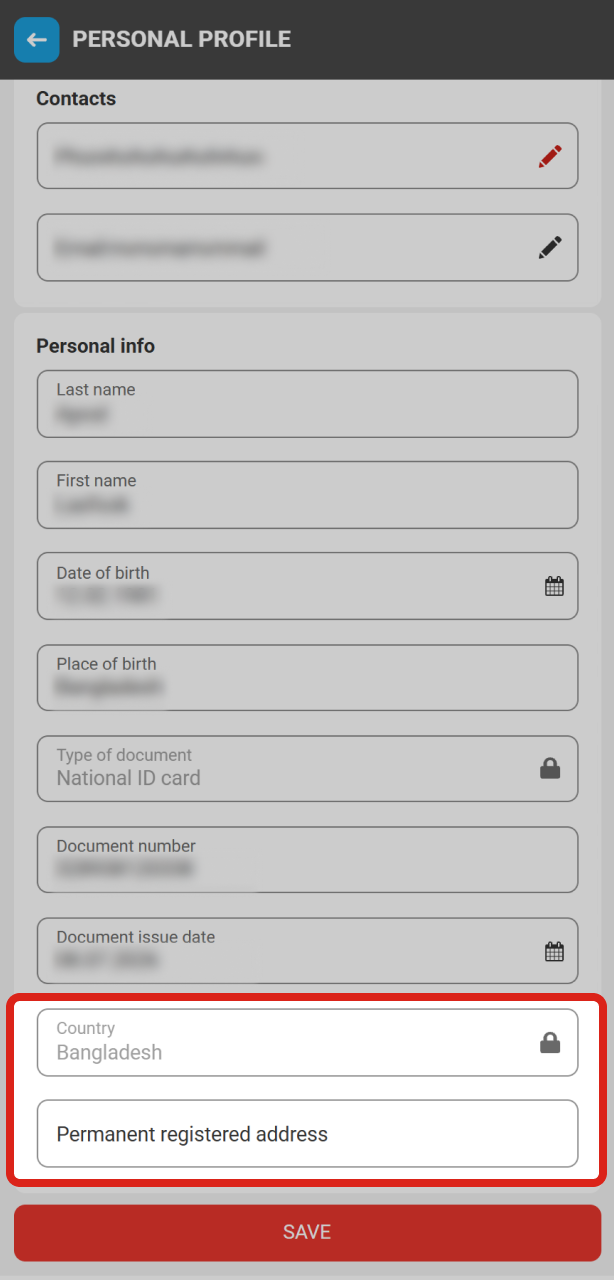 Upload proof of address for Megapari account verification in Bangladesh.